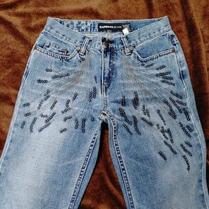 Express Jeans Women's Studded Front Jean size 1/2